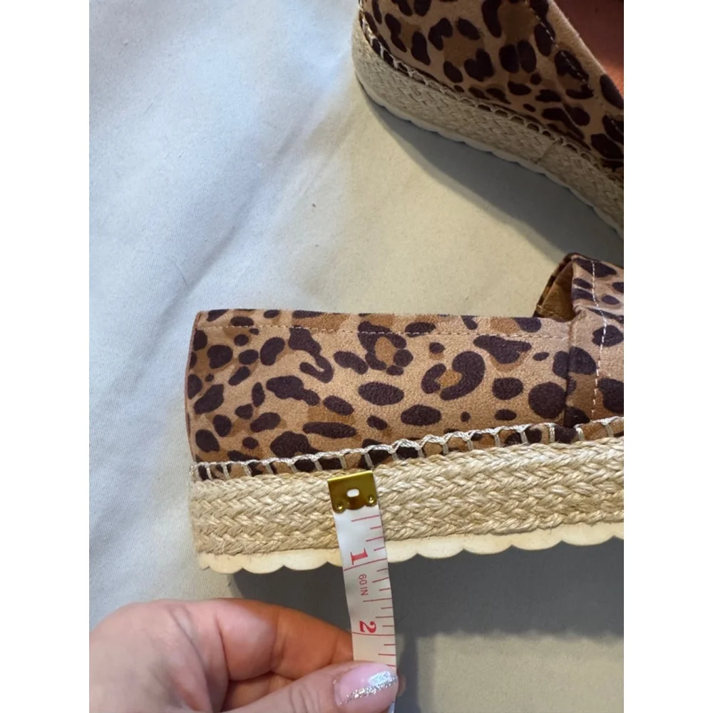 Dr. Scholl's Shoes Womens Sunray Find Me Animal Print Slip On Espadrilles Sz 9
